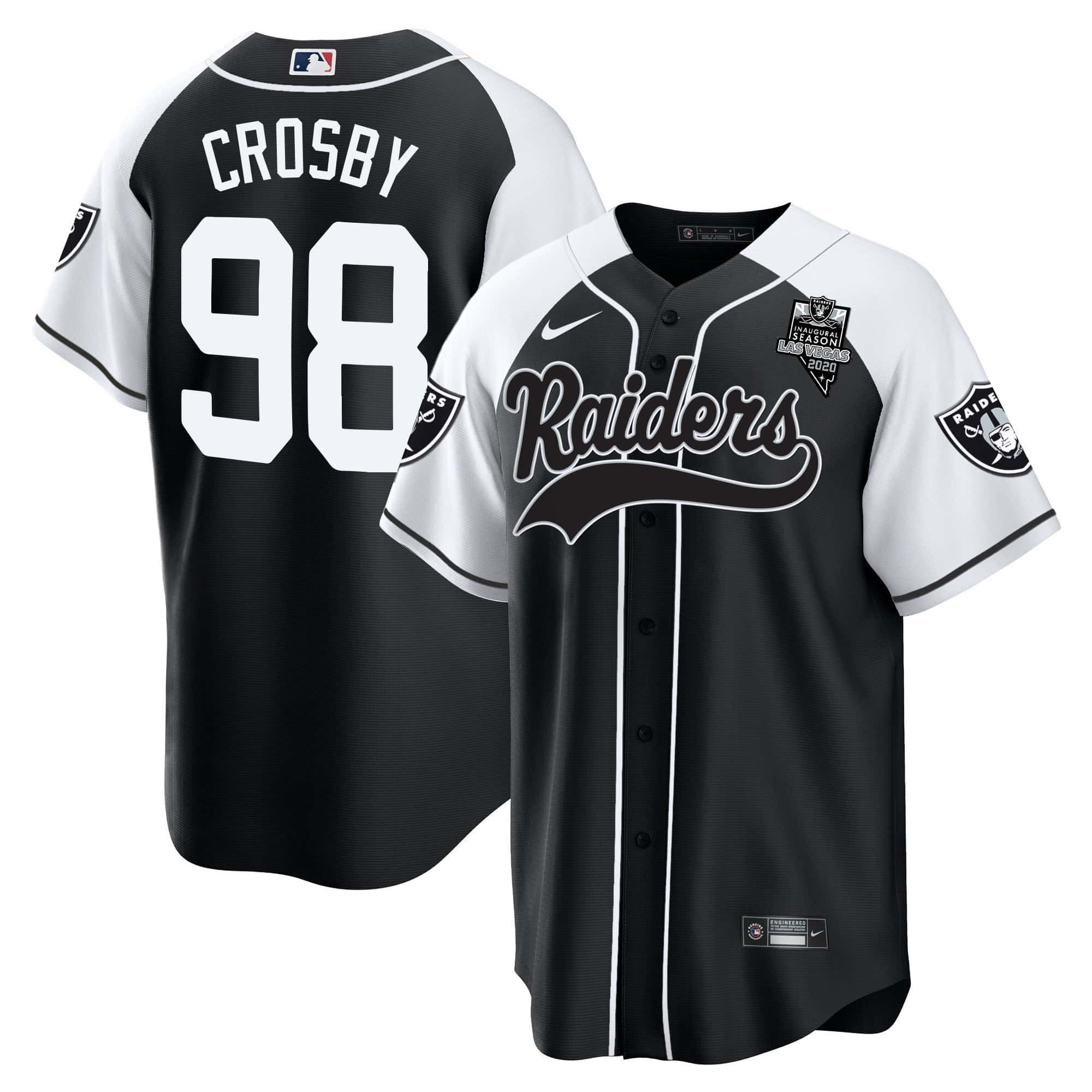 Men Oakland Raiders #98 Crosby Black 2024 Nike Vapor Baseball NFL Jersey style 1